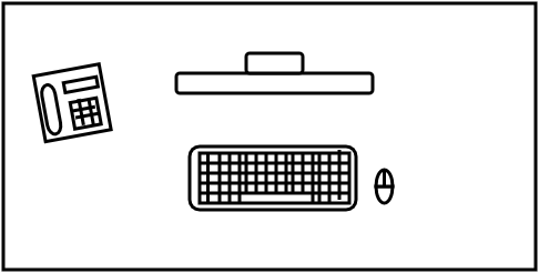 Bureau rectangulaire 160 X 80 cm