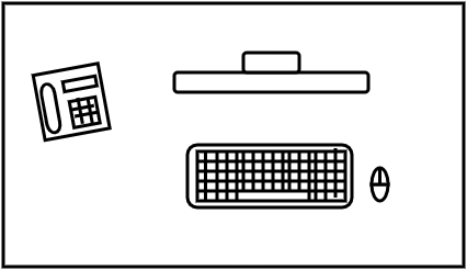 Bureau rectangulaire seul 140 X 80 cm