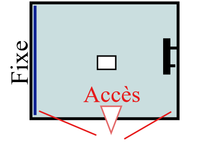 CABINE DE DOUCHE EN ANGLE  G -100 X 80 ACCES FACE 2 P