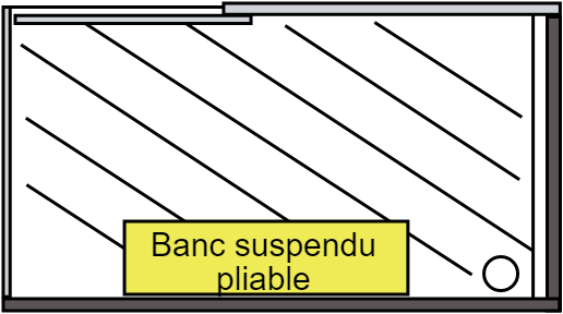 Cabine douche GM avec Banc Suspendu