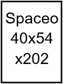 Caisson SPACEO Evo'M Blanc H.204,8 L.40 X P.54 cm