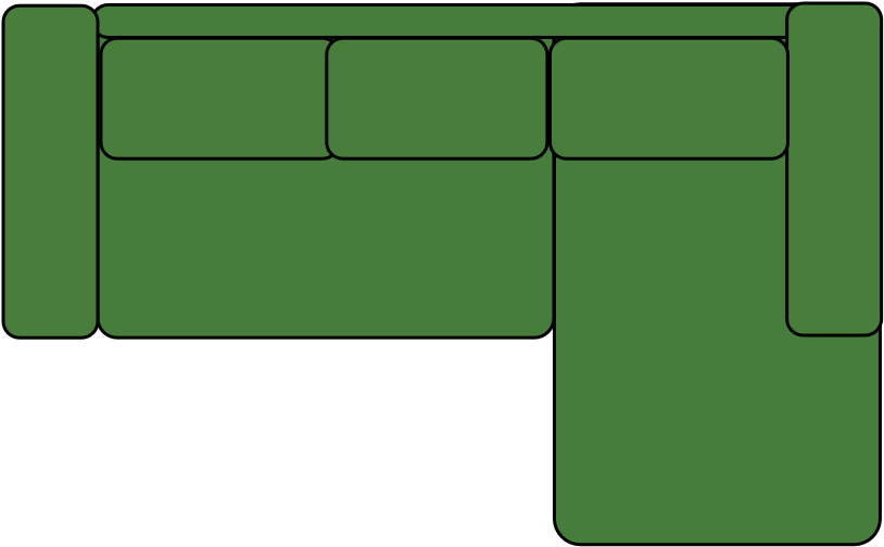 Canapé d'angle but vert