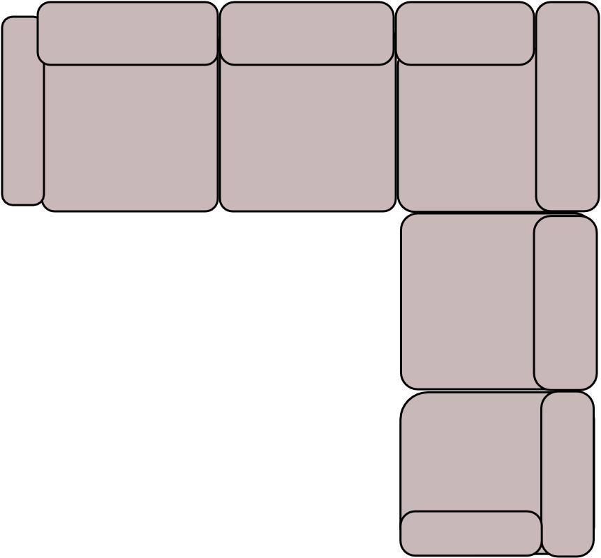 Canapé d'angle droit