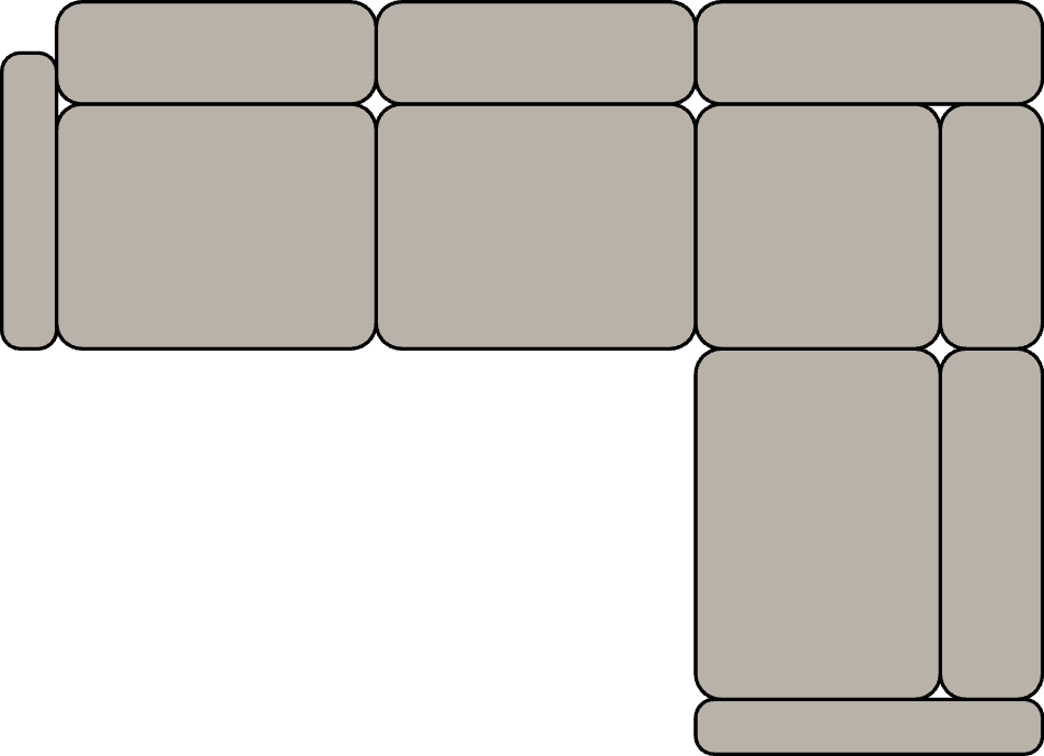 Canapé d'angle droit