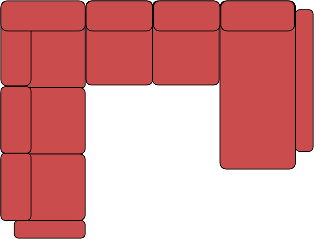 Canapé d'angle + méridienne
