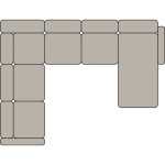 Canapé d'angle + méridienne