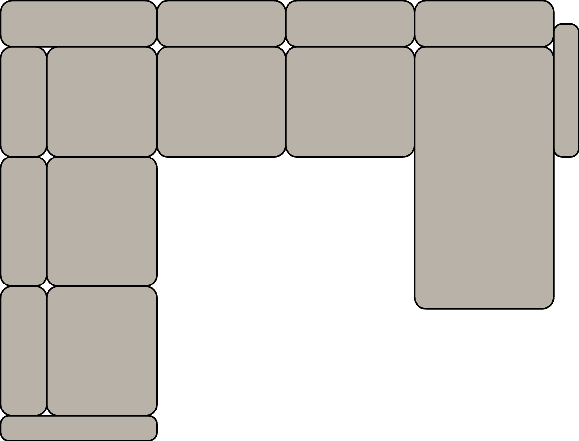 Canapé d'angle + méridienne
