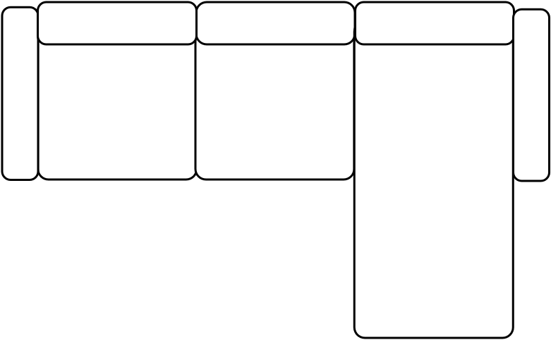 Canapé méridienne droite