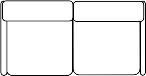 Canapé 2 places 133*66