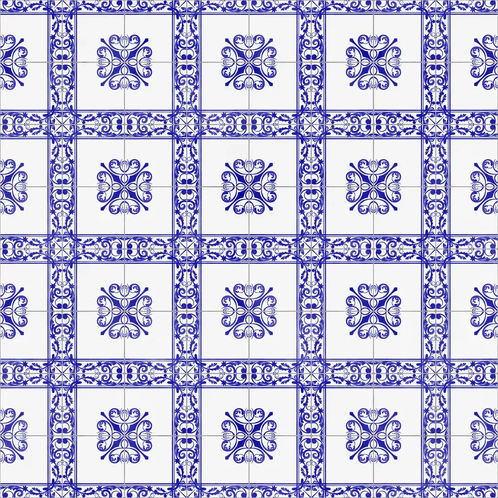 Carreaux de ciment bleus