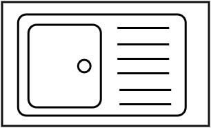 Évier 1 bac avec meuble