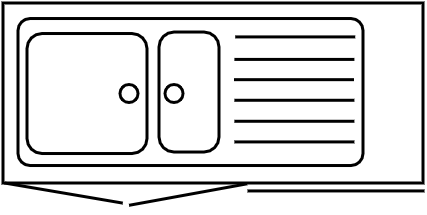 Évier 2 bacs et Lave Vaiselle