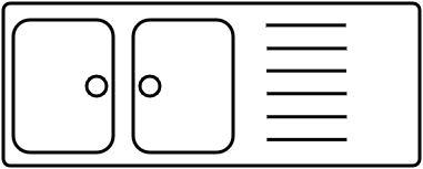 Évier 2 bacs