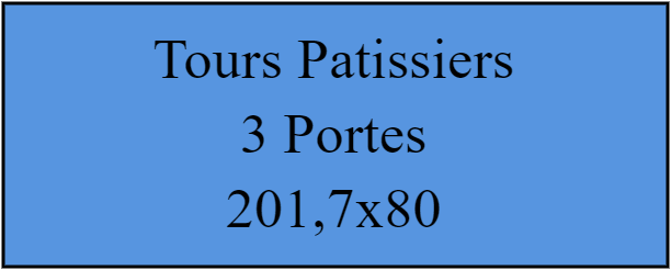 F: Tours Patissiers 3 Portes 201,7x80 595L