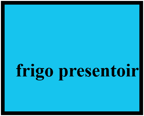 frigo presentoir