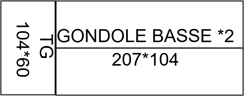 GONDOLE *2 1TG