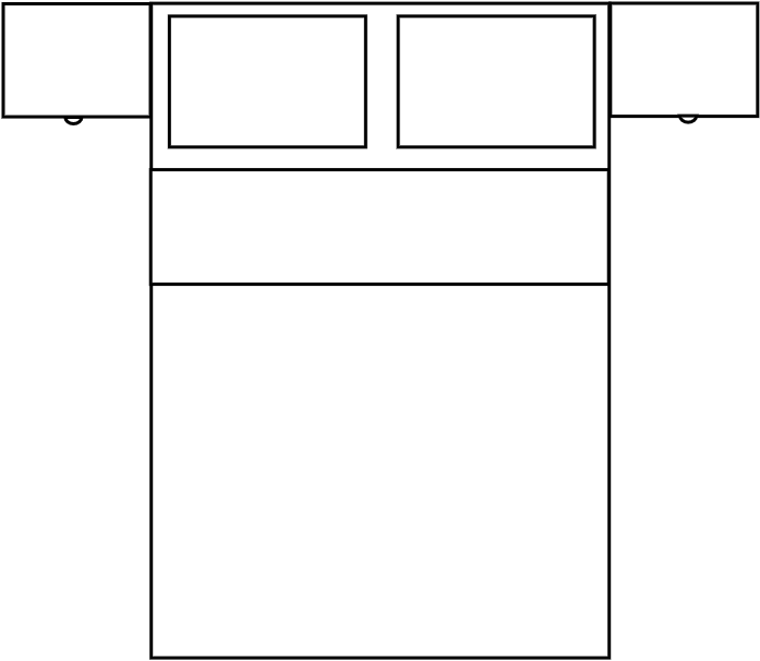Lit 140 avec 2 Chevets