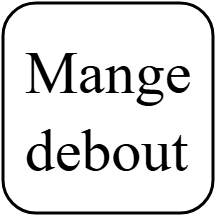 Mange debout carré arrondis 70x70 cm