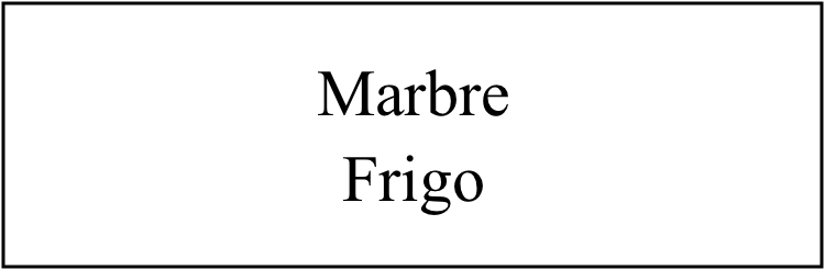Marbre frigo