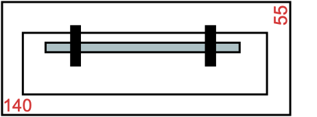 Meuble DOUBLE 140 x 55