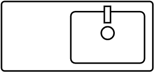 Meuble 1 lavabo integré