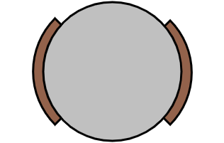 Mix table 65Ø Grey marble/Dark oak