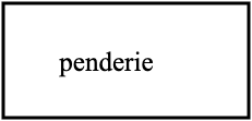 penderie 75 x 35 cm