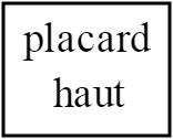 placard haut
