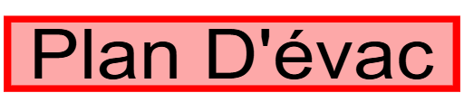 Plan d'evacuation