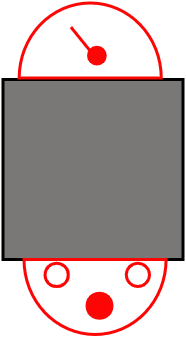 Poteau avec interrupteur et prise de courant