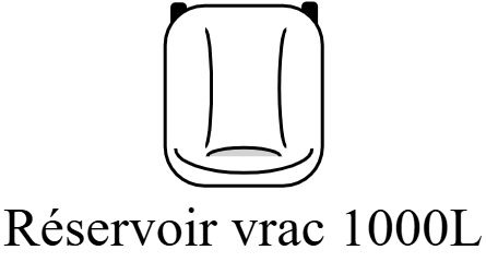Poubelle container - Réservoir vrac 1000L