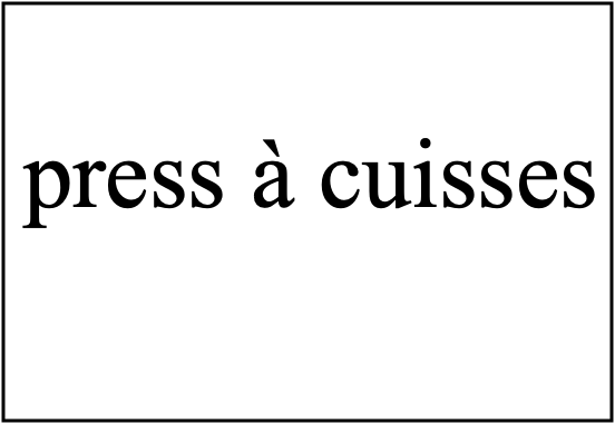 press à cuisses