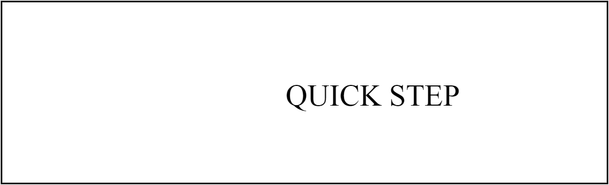 QUICK STEP