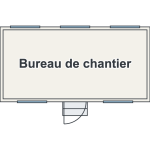 Roulotte de chantier 10 × 20 pi