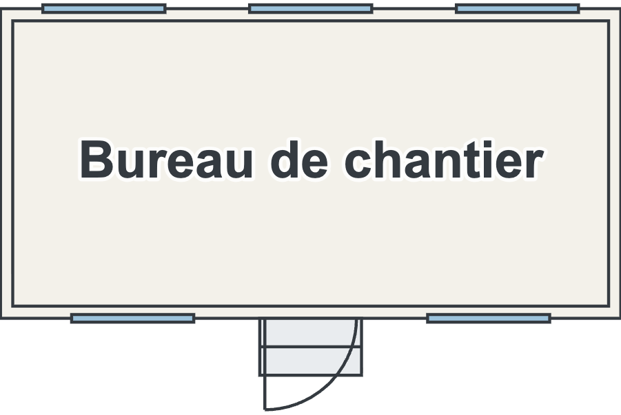 Roulotte de chantier 10 × 20 pi