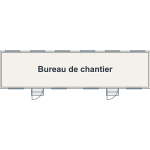 Roulotte de chantier 10 × 40 pi