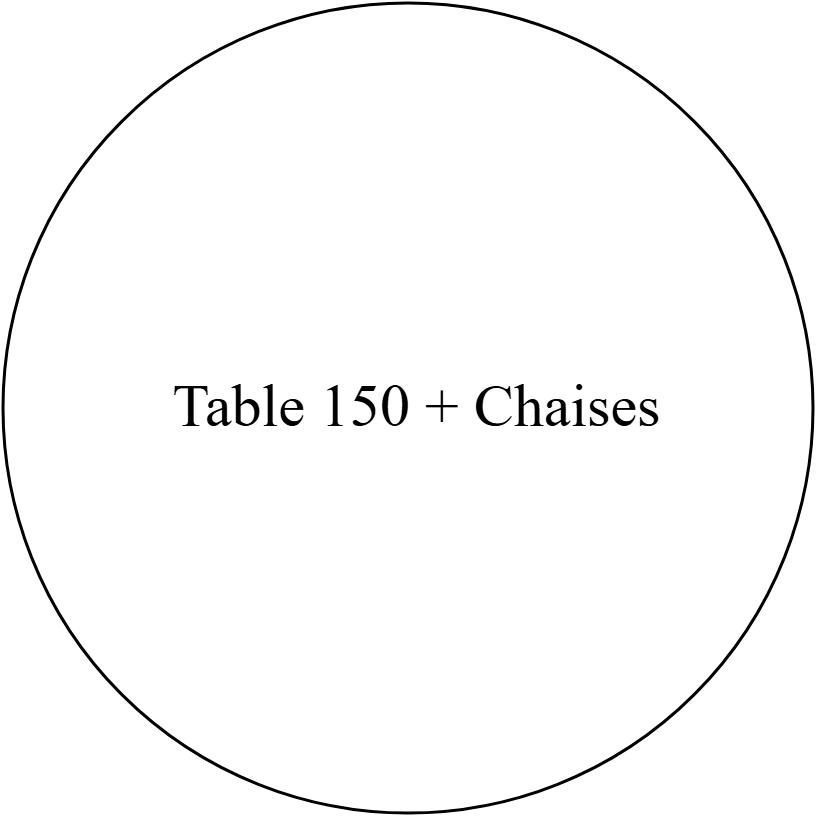 Table 150 + Chaises