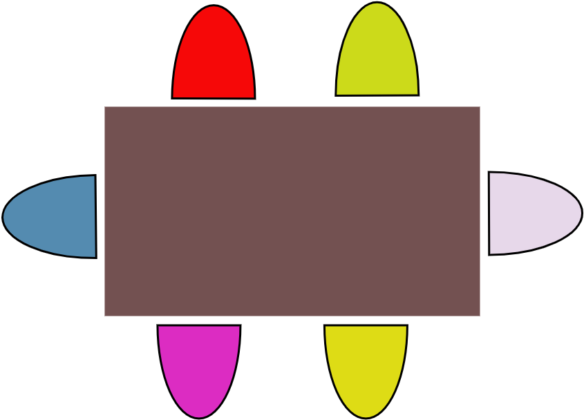 Table 4 - 6  pers. 80 x 125 cm
