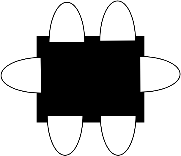 Table 4 - 6  pers. 80 x 125 cm