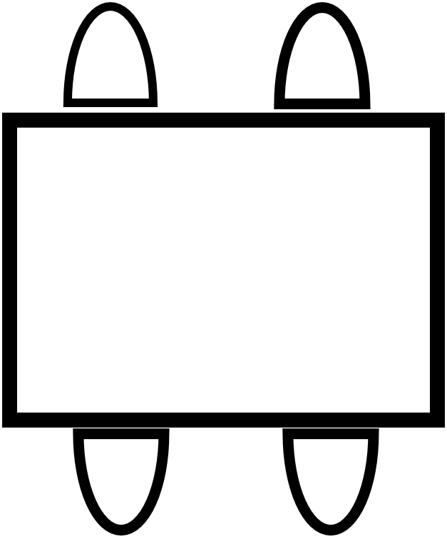 Table 4 - 6  pers. 80 x 125 cm