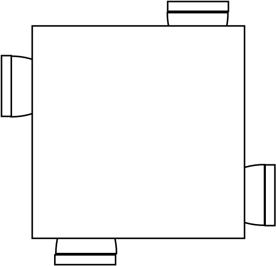 Table 4 - 6  pers. 140 x 140 cm