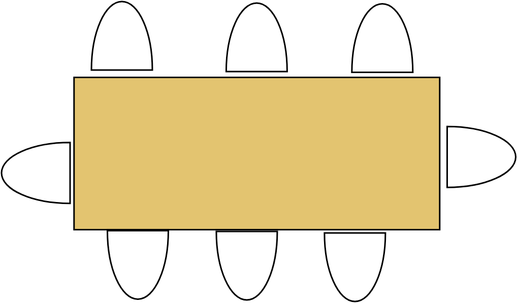 Table 6 - 8 pers 180 x 80 cm