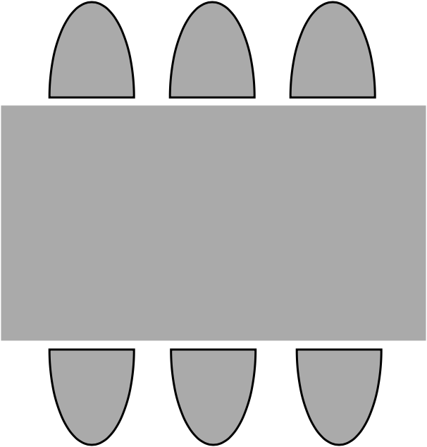 Table 6 - 8 pers  180 x 80 cm