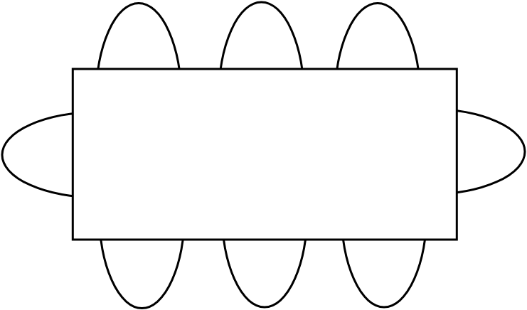 Table 6 - 8 pers  180 x 80 cm