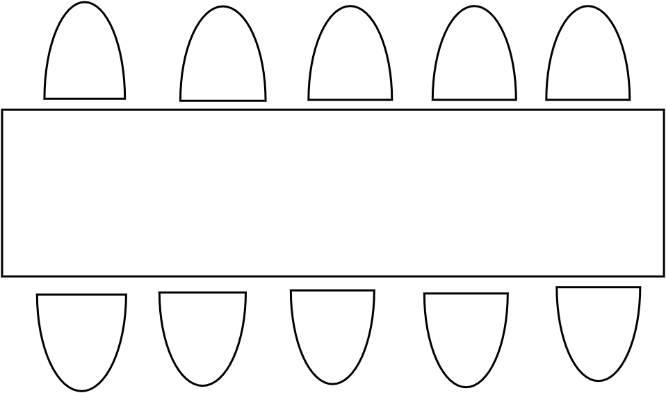 Table 6 - 8 pers  180 x 80 cm