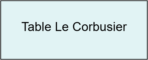 Table Le Corbusier