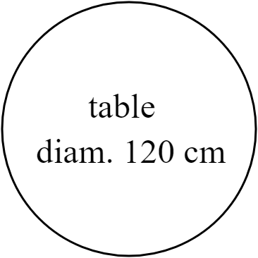 table diam. 120 cm