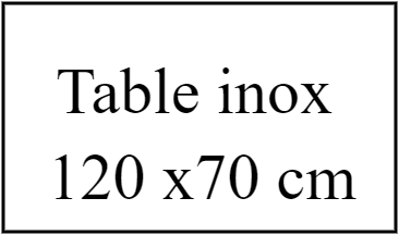 table inox 120x70