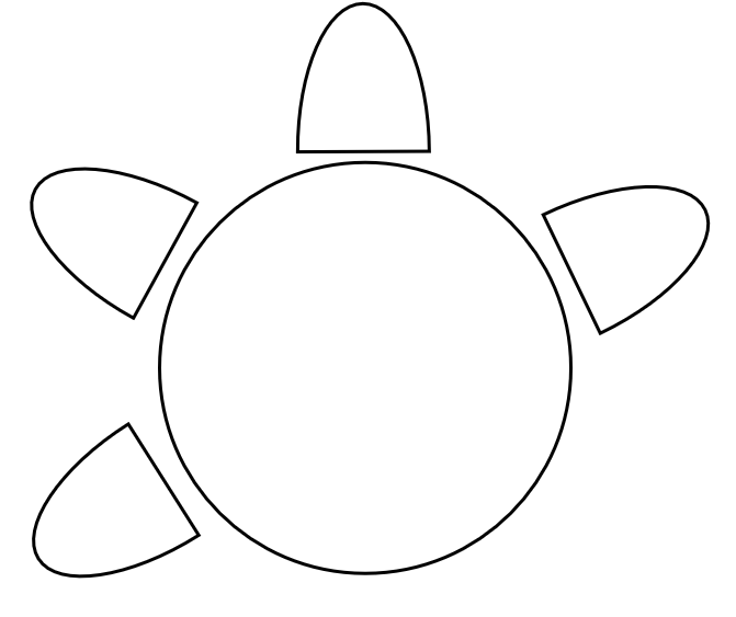 Table 6 pers.125 X 125 cm