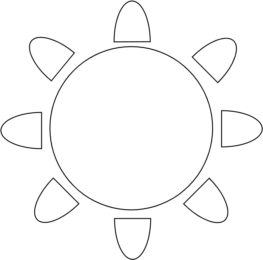 Table 10 pers.180 X 180 cm